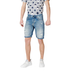 Antony Morato Blue Cotton Bermuda Shorts - Zeiniez