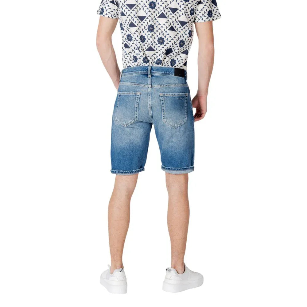 Antony Morato Blue Cotton Bermuda Shorts - Zeiniez