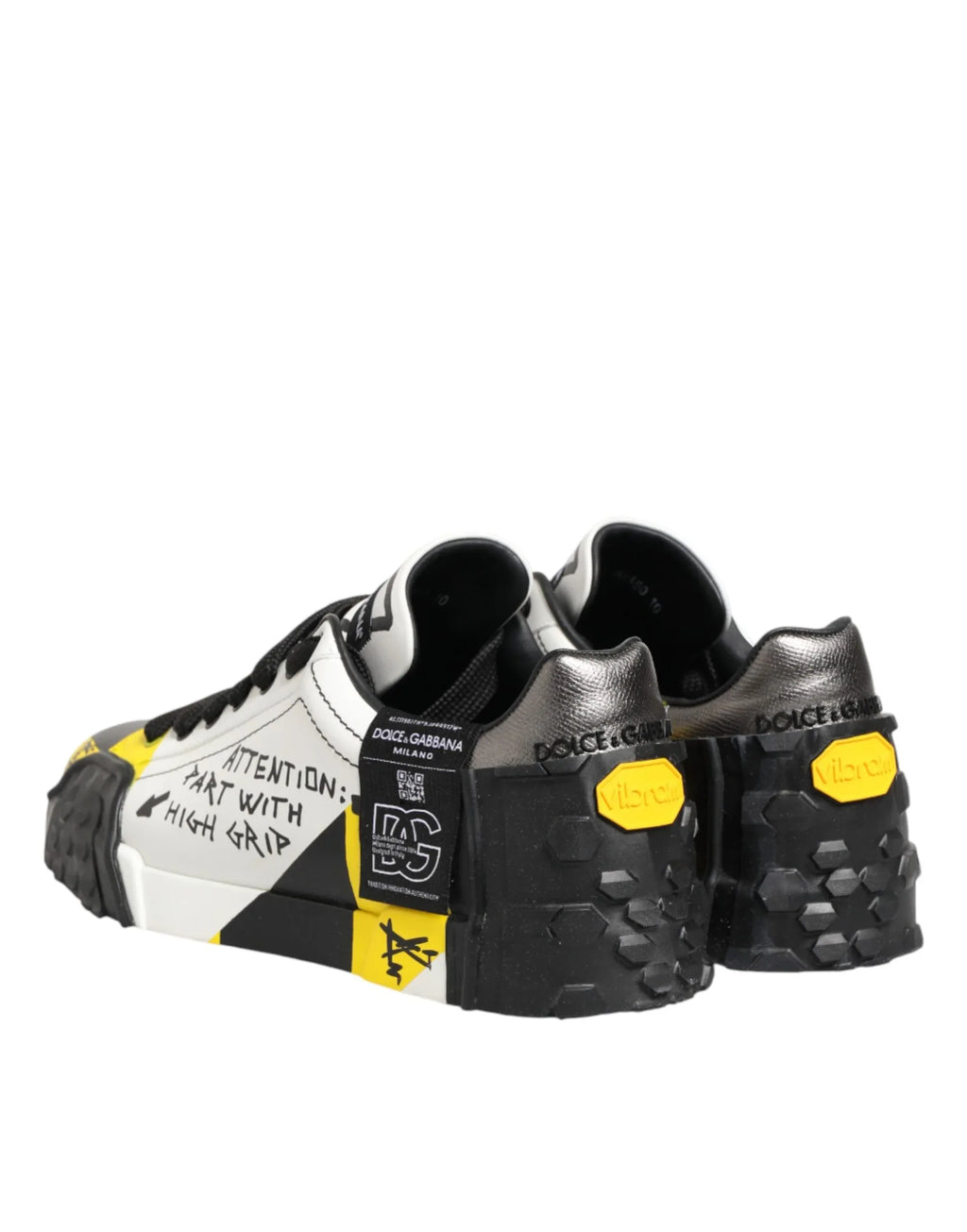 Dolce & Gabbana Multicolor Leather Graffiti Low Top Sneakers Shoes - Zeiniez