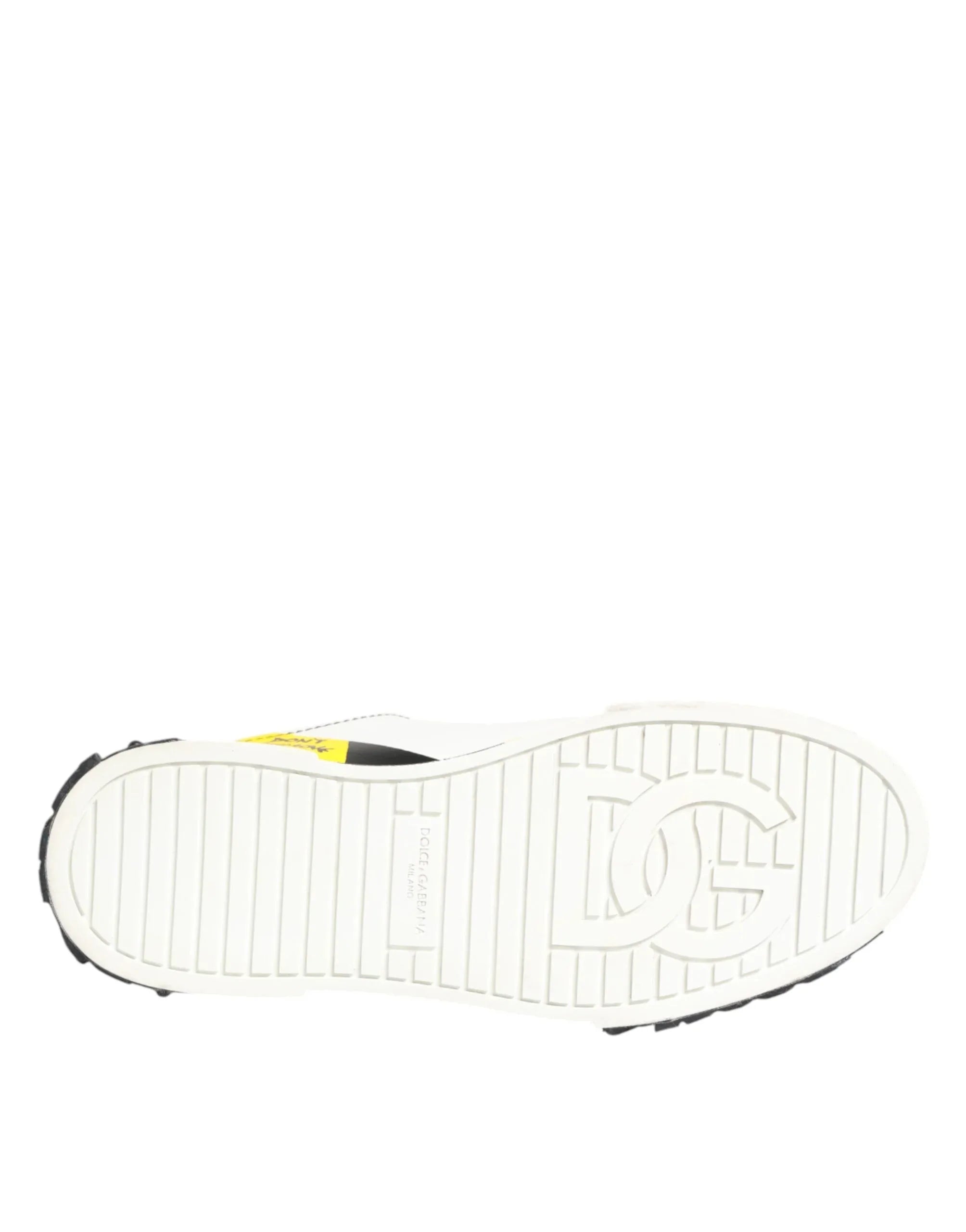 Dolce & Gabbana Multicolor Leather Graffiti Low Top Sneakers Shoes - Zeiniez