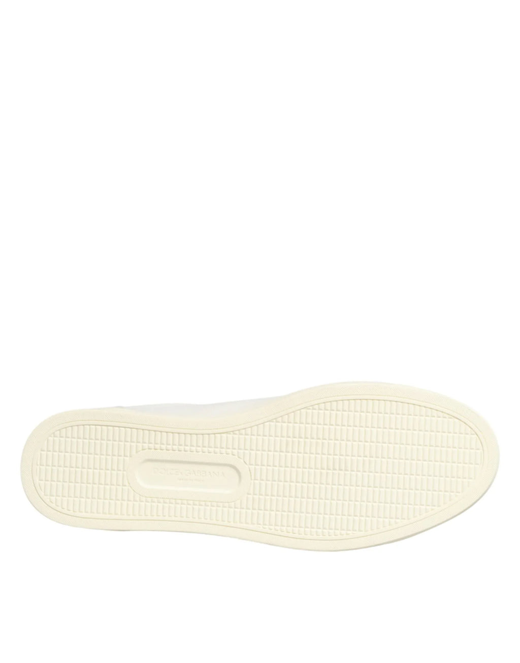 Dolce & Gabbana White Leather Heart Embellished Sneakers Shoes - Zeiniez