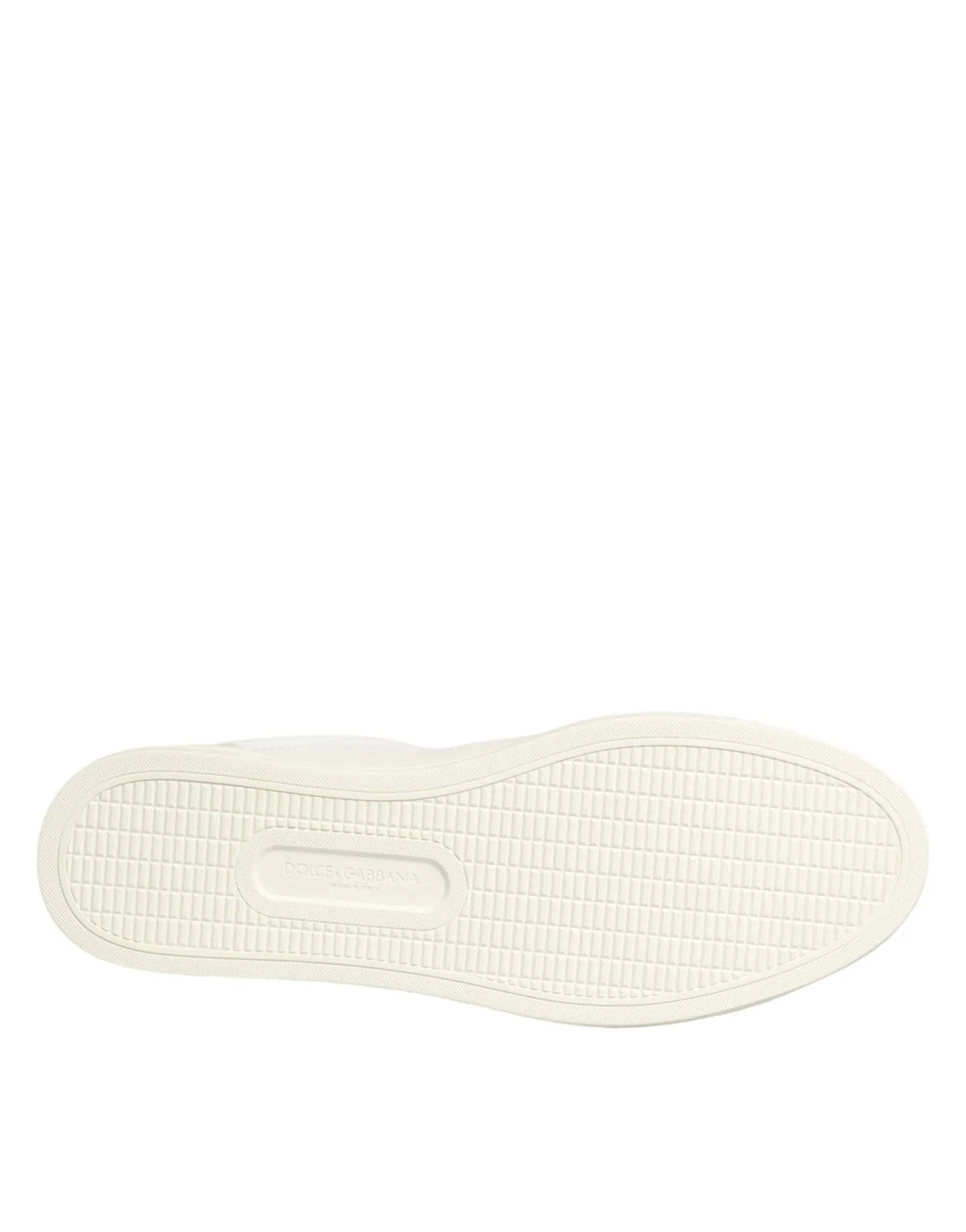 Dolce & Gabbana White Heart Embellished Sneakers Shoes - Zeiniez