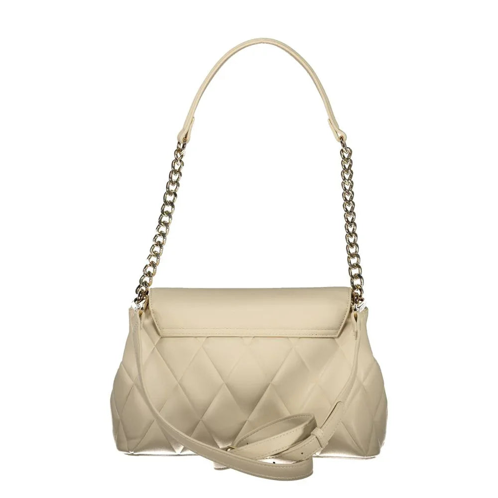 Mario Valentino Beige Polyurethane Women Shoulder Bag - Zeiniez