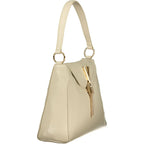 Mario Valentino Beige Polyurethane Women Shoulder Bag - Zeiniez