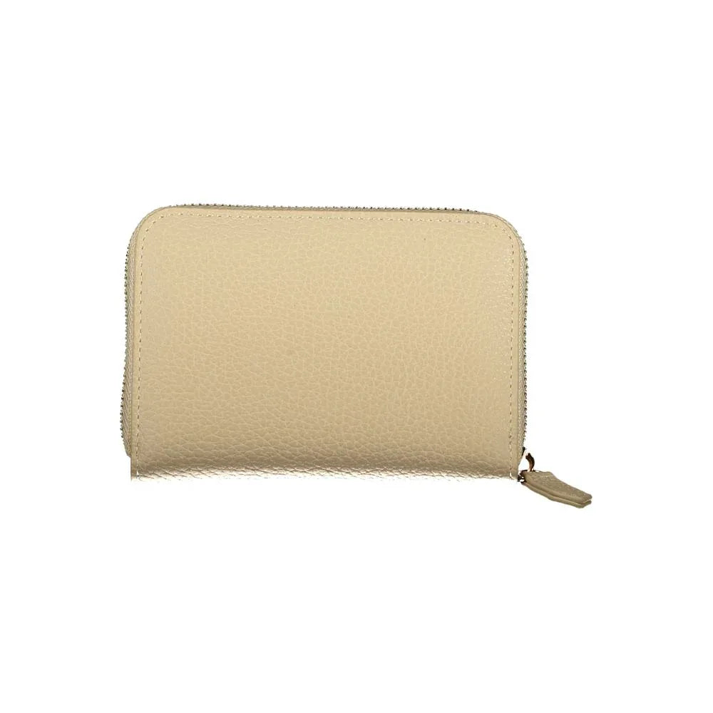 Mario Valentino Beige Polyurethane Women Wallet - Zeiniez