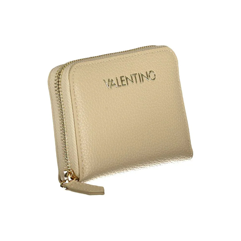 Mario Valentino Beige Polyurethane Women Wallet - Zeiniez