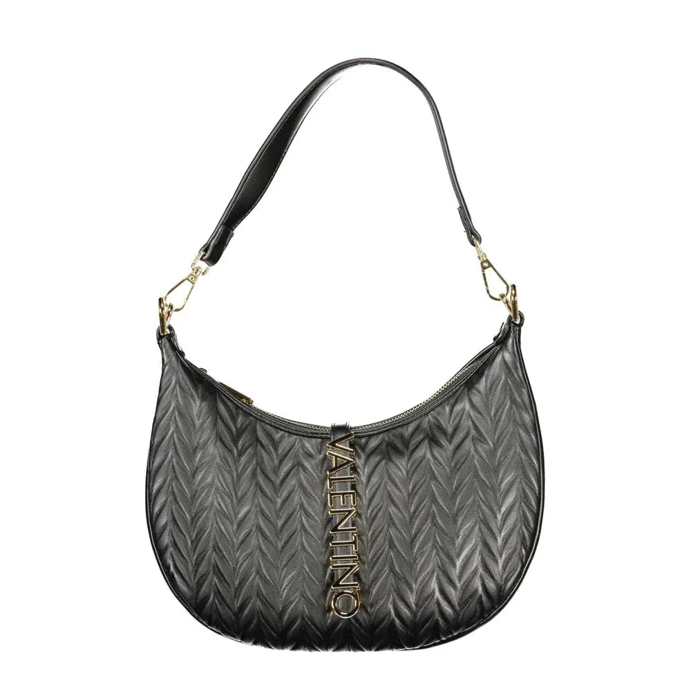 Mario Valentino Black Polyurethane Women's Shoulder Bag - Zeiniez