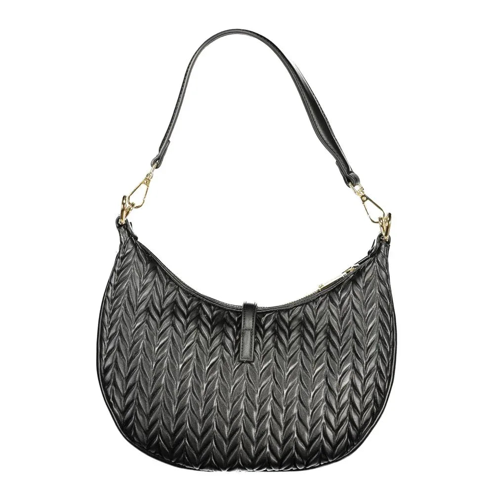 Mario Valentino Black Polyurethane Women's Shoulder Bag - Zeiniez