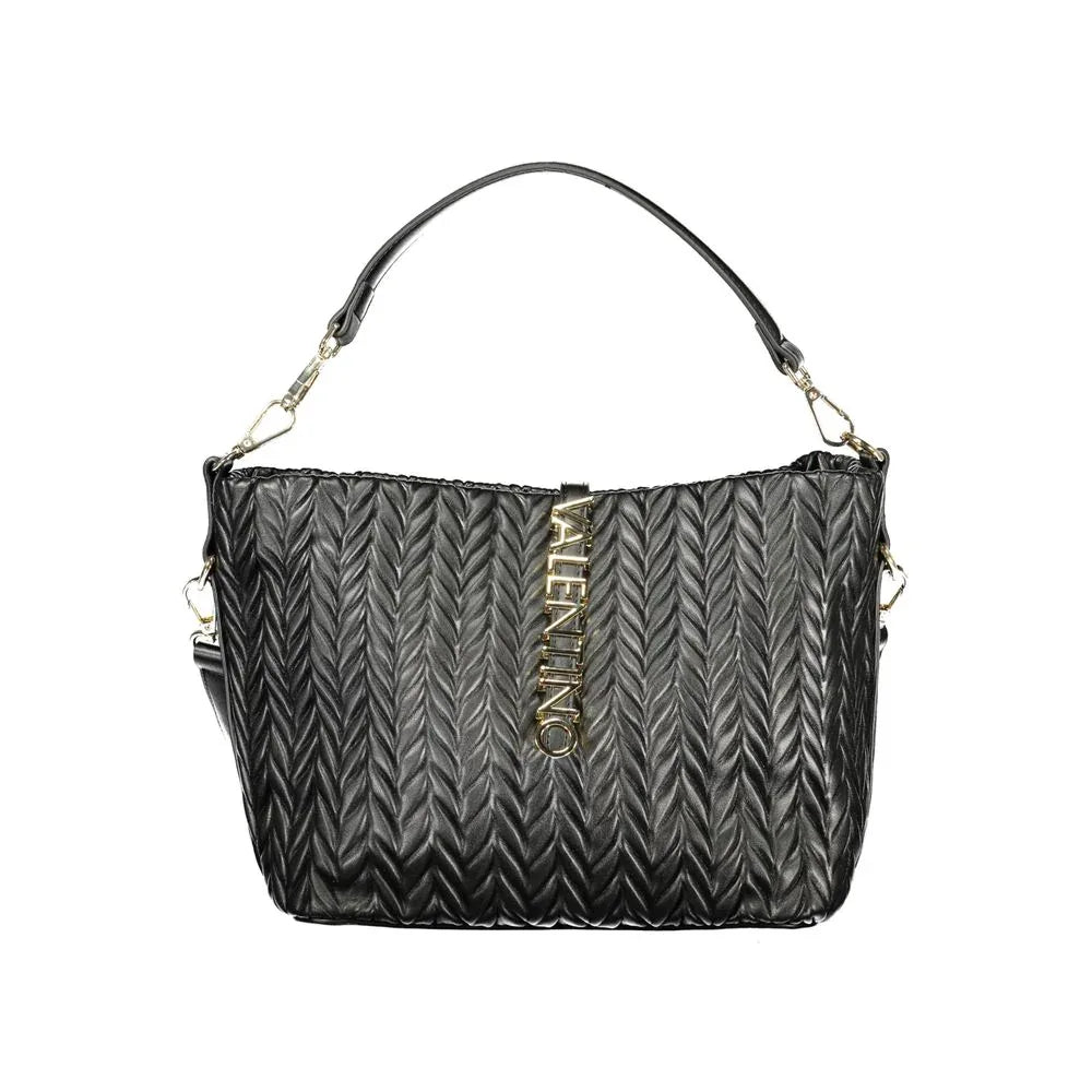 Mario Valentino Black Polyurethane Women's Shoulder Bag - Zeiniez