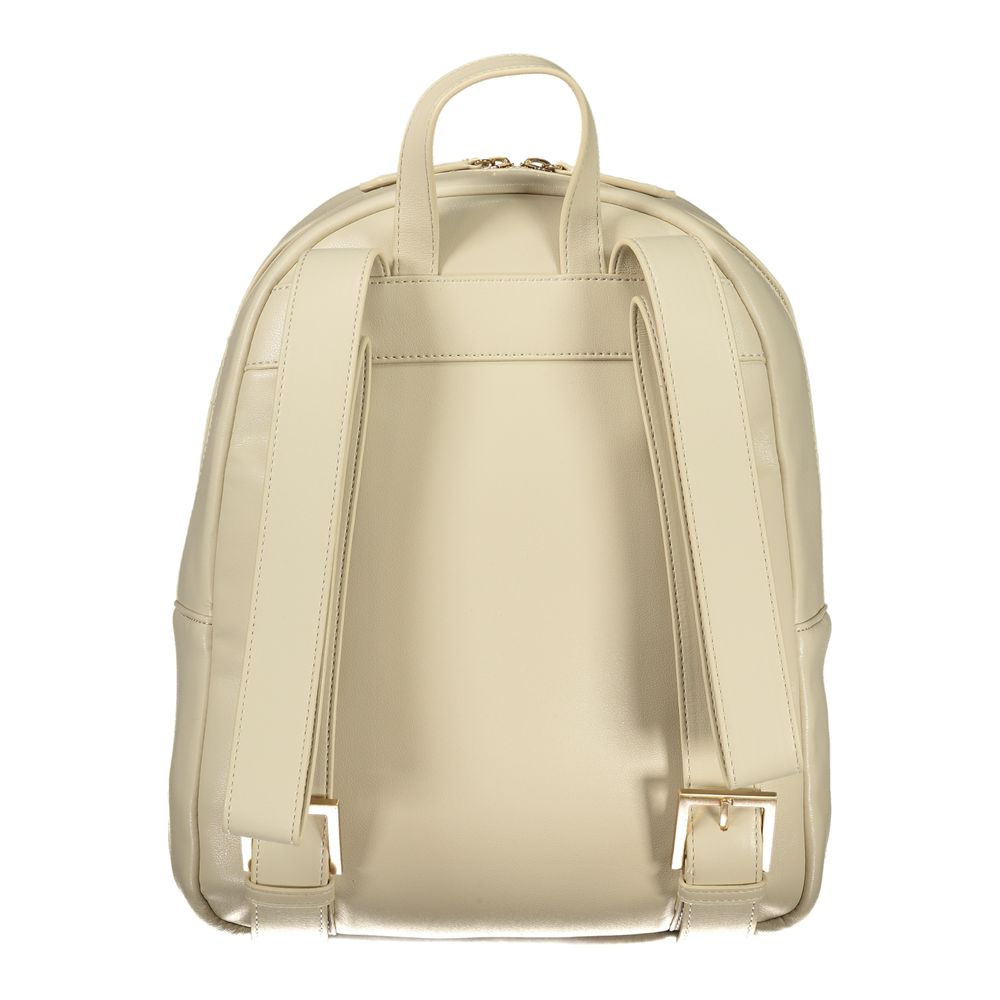 Mario Valentino Beige Polyurethane Women Backpack - Zeiniez