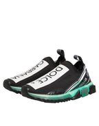 Dolce & Gabbana Black Slip On Sorrento Men Sneakers Shoes - Zeiniez