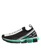 Dolce & Gabbana Black Slip On Sorrento Men Sneakers Shoes - Zeiniez