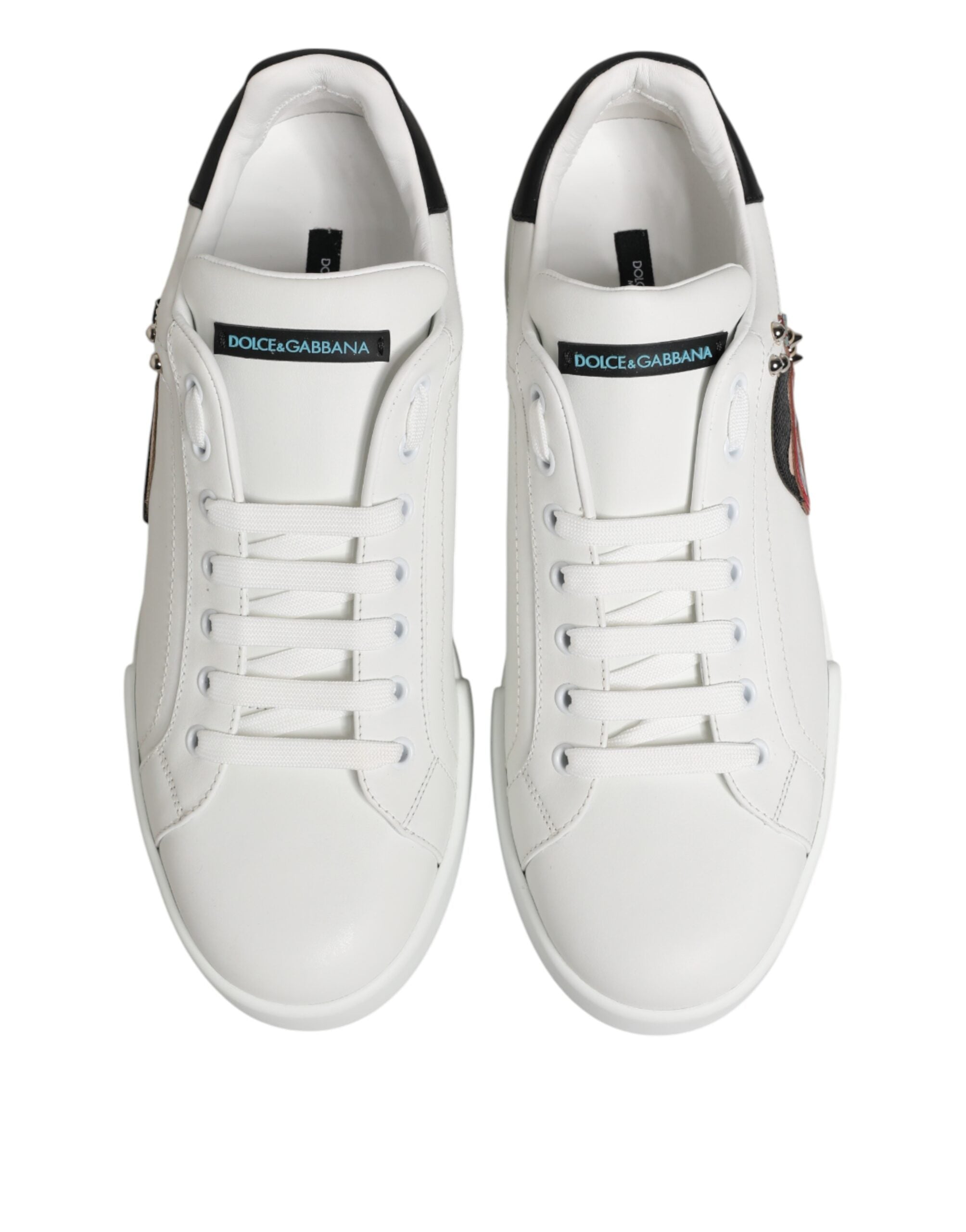 Dolce & Gabbana White Leather #DGFAMILY Men Sneakers Shoes Dolce & Gabbana