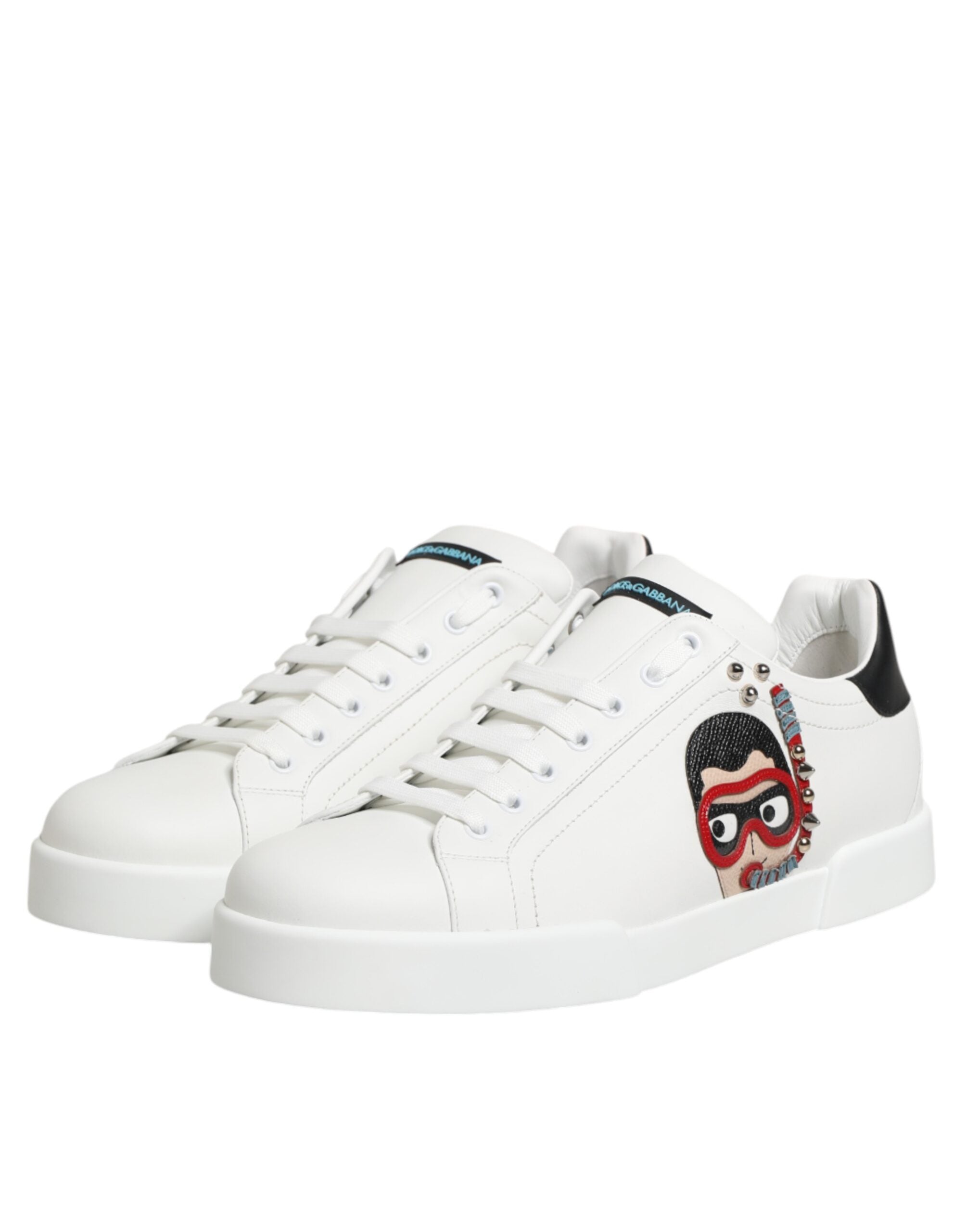 Dolce & Gabbana White Leather #DGFAMILY Men Sneakers Shoes Dolce & Gabbana