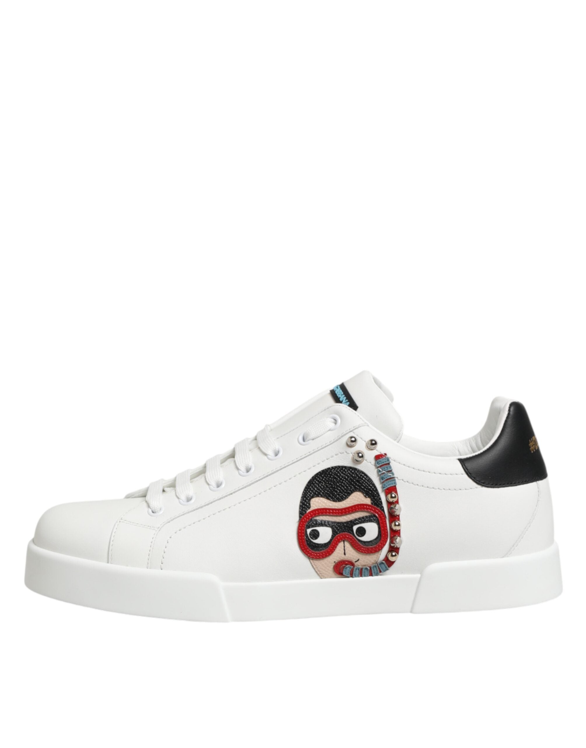 Dolce & Gabbana White Leather #DGFAMILY Men Sneakers Shoes Dolce & Gabbana