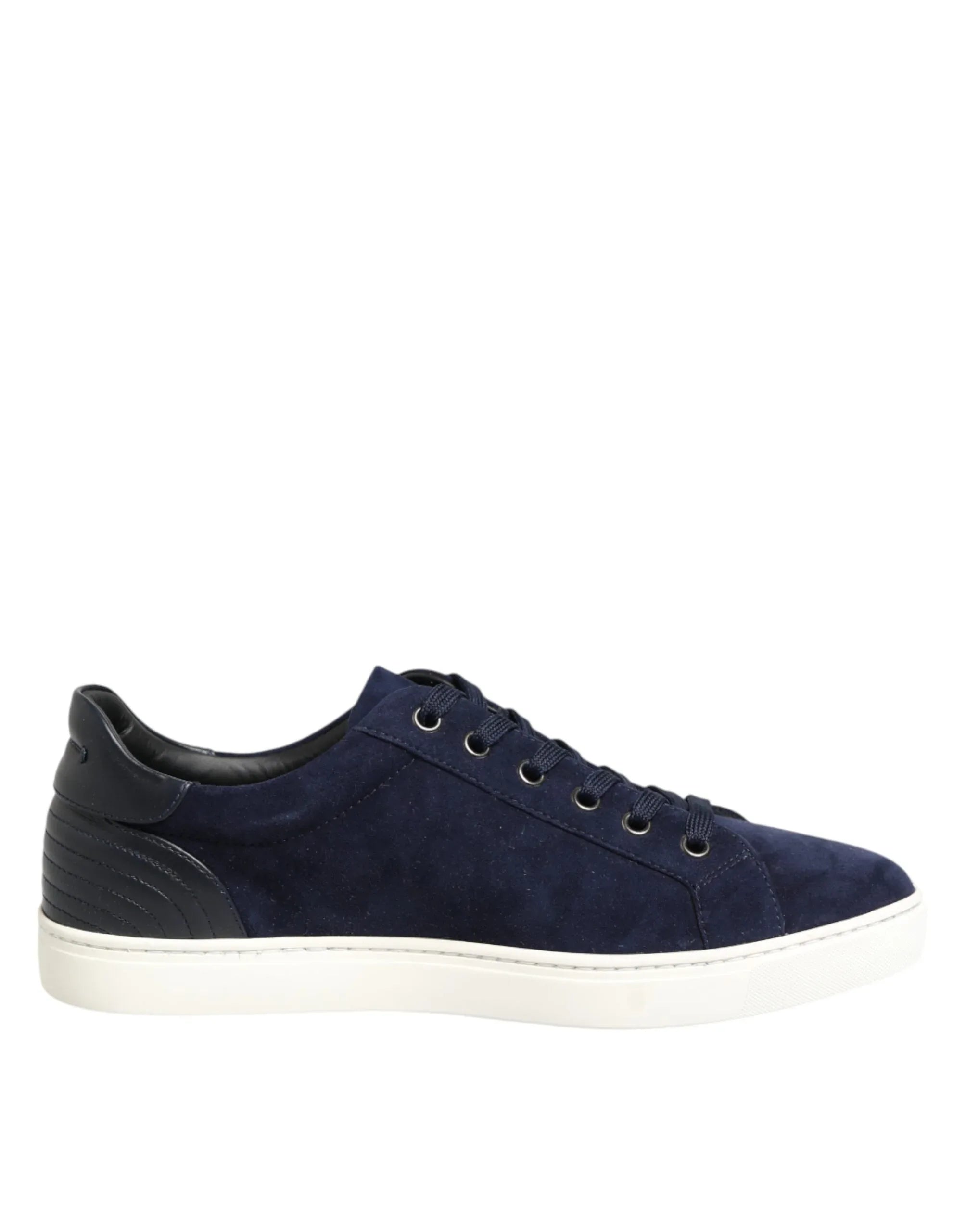 Dolce & Gabbana Blue Leather Suede Low Top Sneakers Shoes - Zeiniez