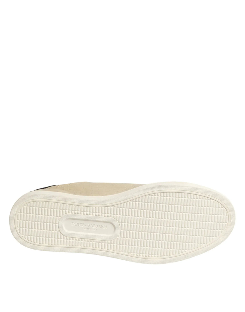 Dolce & Gabbana Beige London Low Top Leather Sneakers Shoes - Zeiniez