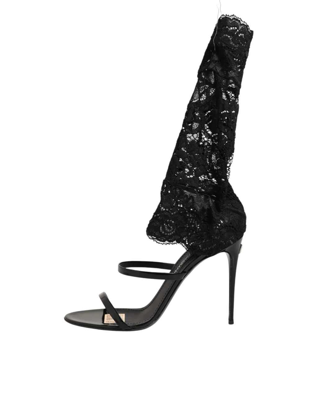 Dolce & Gabbana Black Floral Lace Heels SANDALS Shoes - Zeiniez
