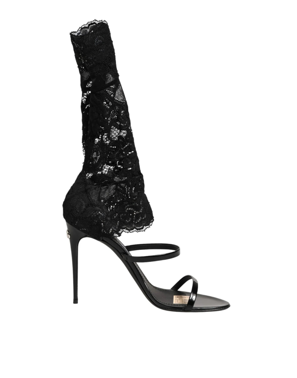 Dolce & Gabbana Black Floral Lace Heels SANDALS Shoes - Zeiniez