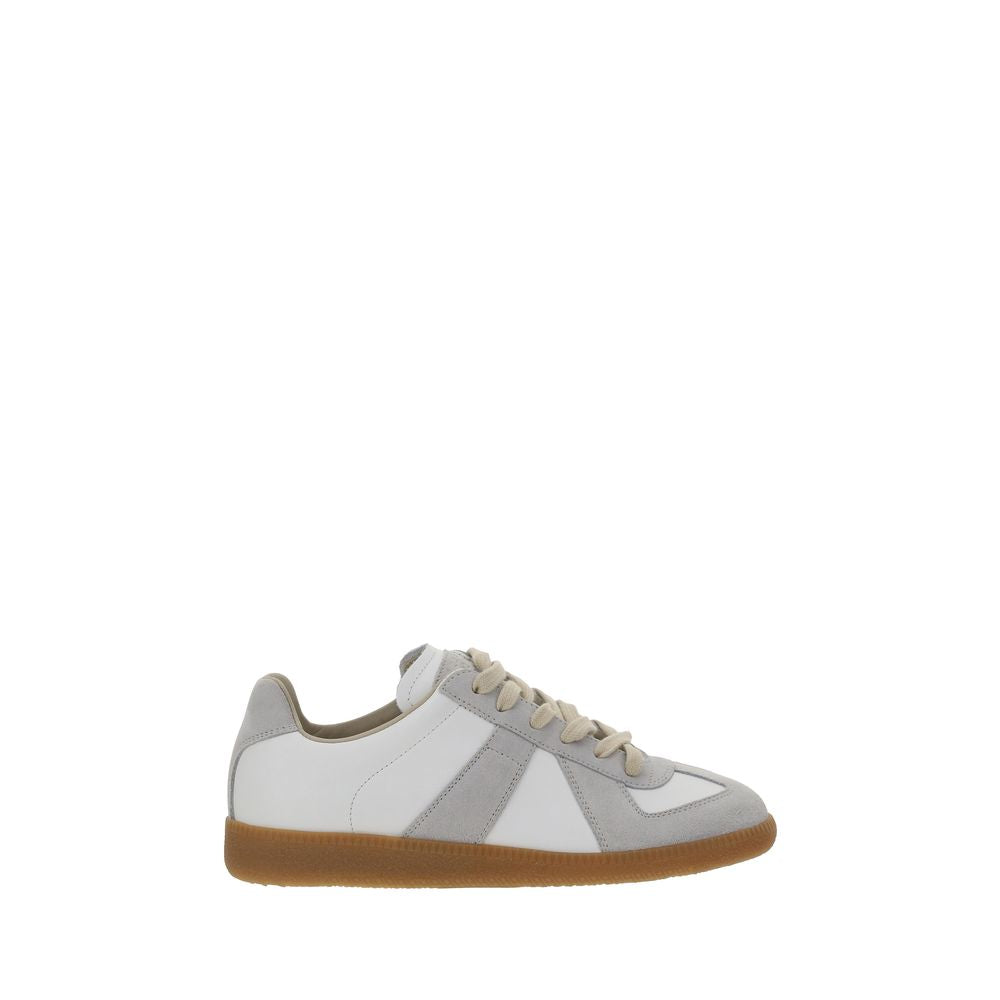 Margiela White Calf Leather Bos Taurus Low Top Sneakers - Zeiniez