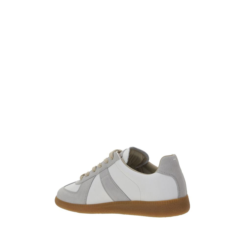 Margiela White Calf Leather Bos Taurus Low Top Sneakers - Zeiniez