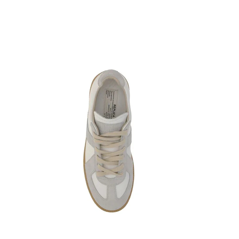 Maison Margiela White Calf Leather Bos Taurus Low Top Sneakers - Zeiniez