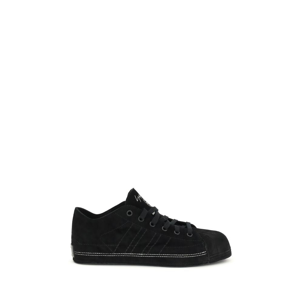 Y-3 Black Leather Low Top Sneakers - Zeiniez