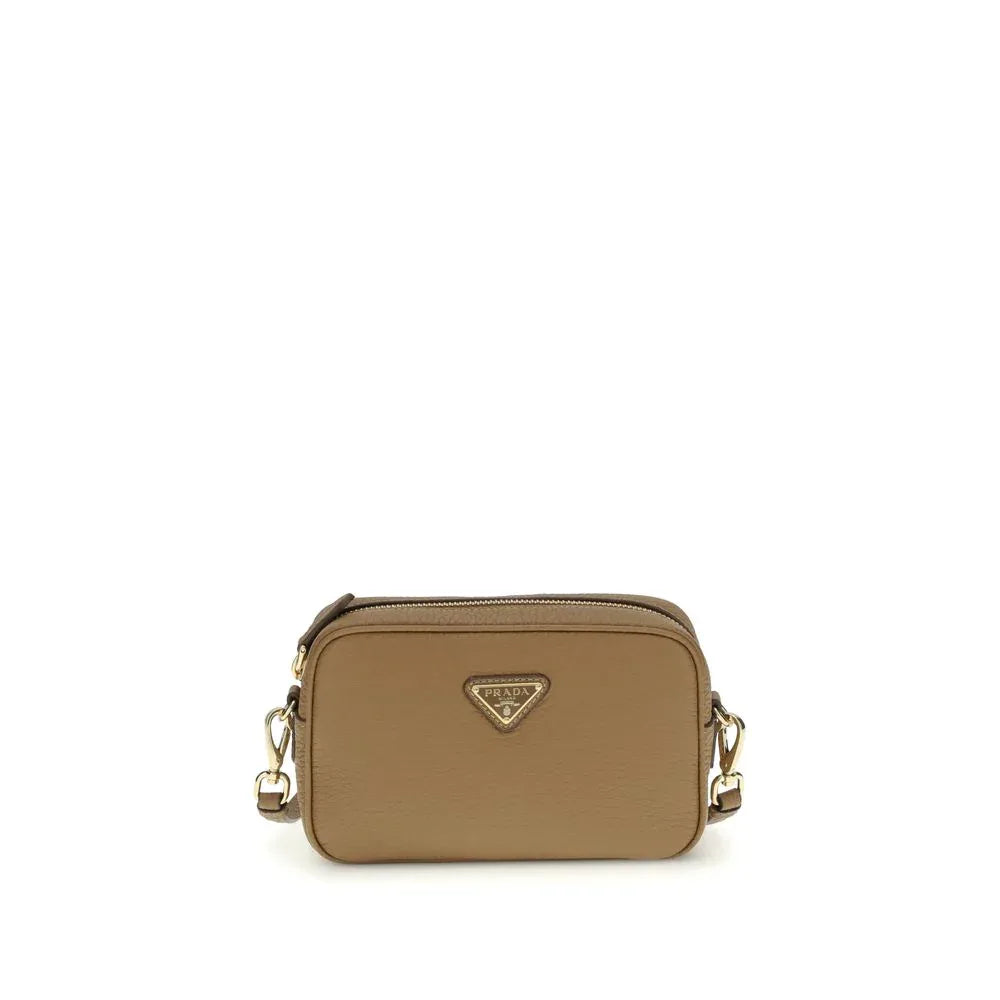 Prada Beige Calf Leather Bos Taurus Shoulder Bag - Zeiniez