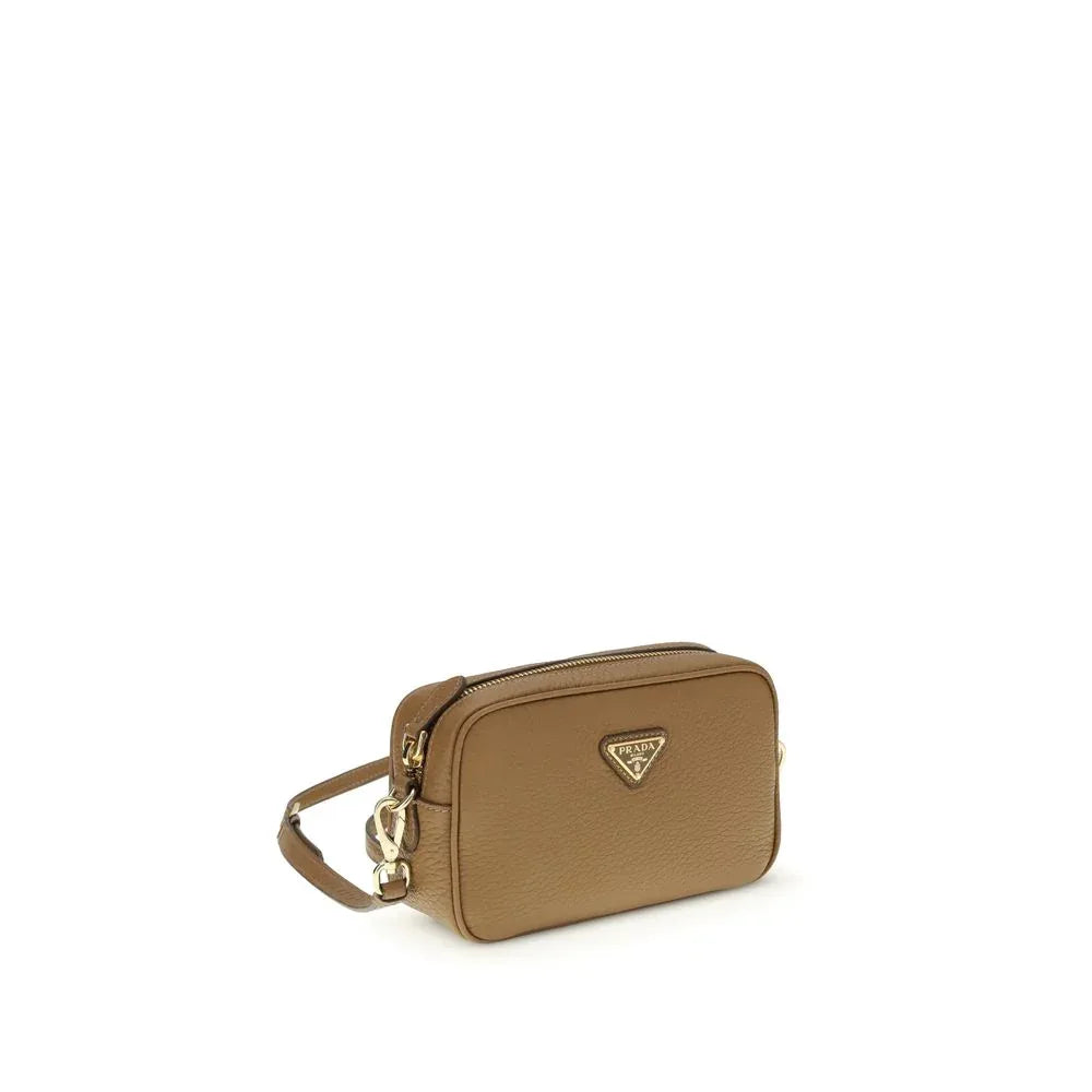 Prada Beige Calf Leather Bos Taurus Shoulder Bag - Zeiniez