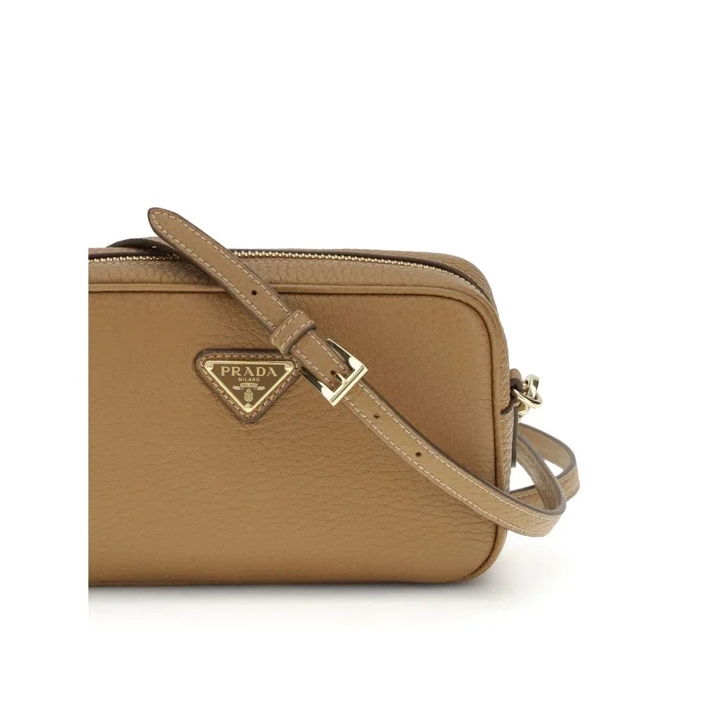 Prada Beige Calf Leather Bos Taurus Shoulder Bag - Zeiniez