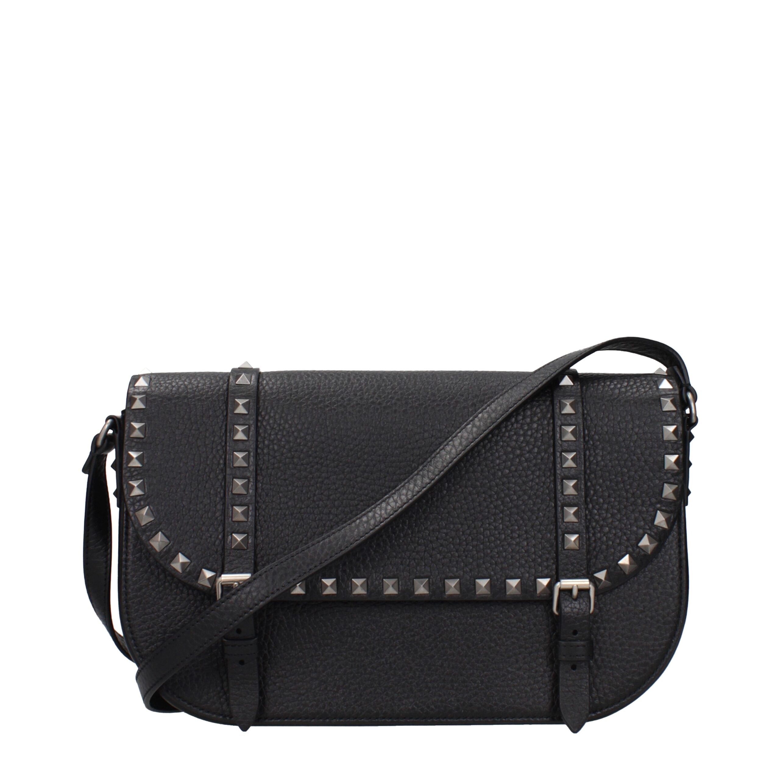 Valentino Garavani Black Leather Crossbody Bag