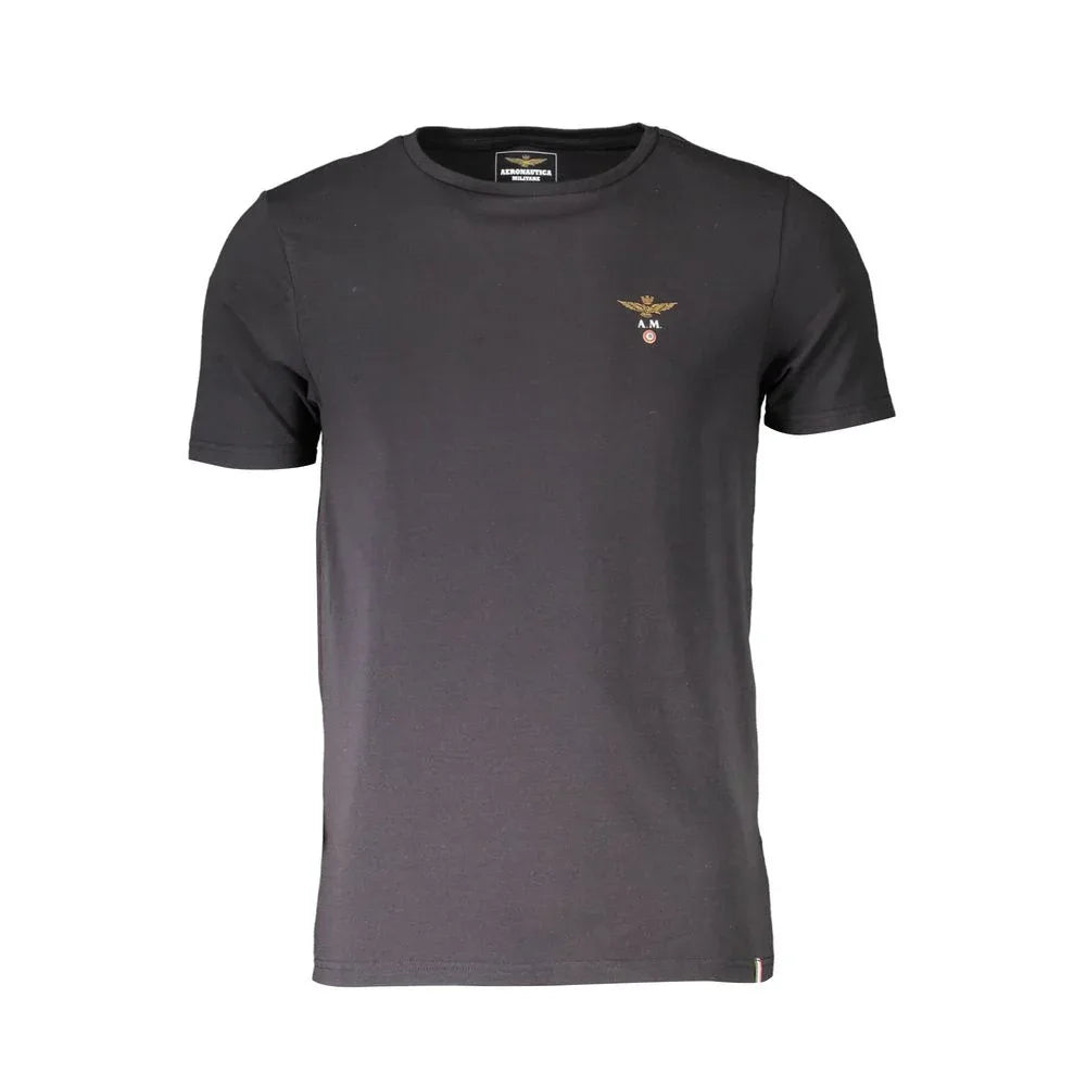 Aeronautica Militare Black Cotton Men's T-Shirt - Zeiniez