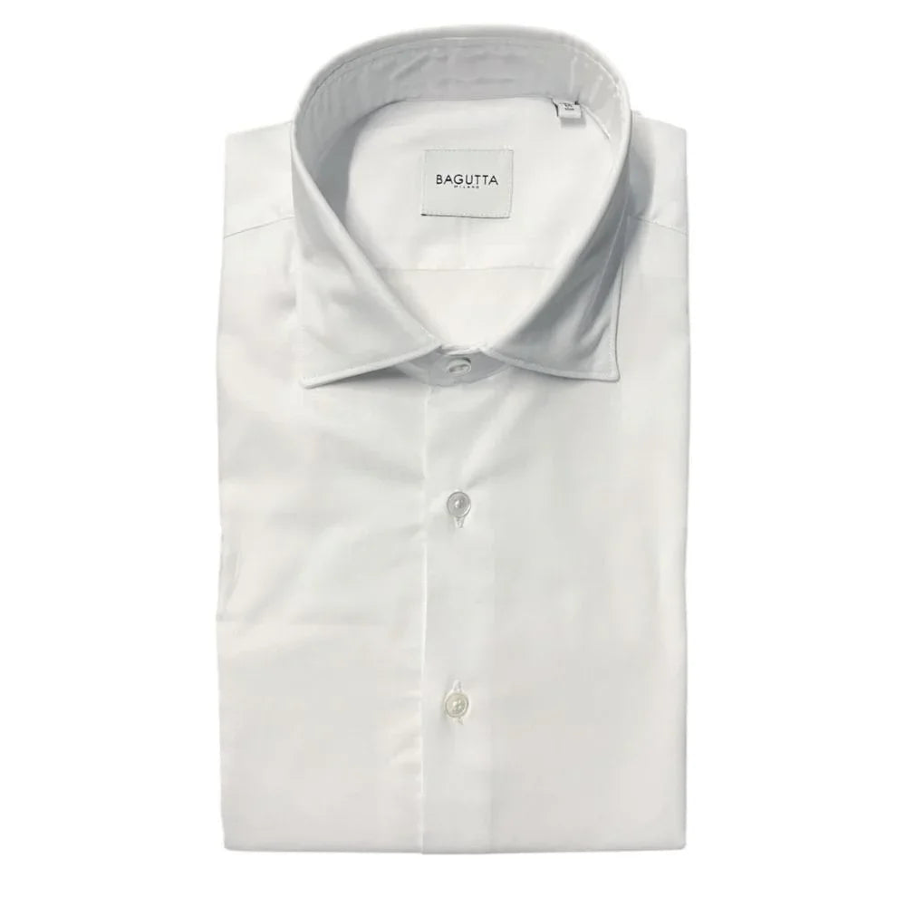 Bagutta White Cotton Men Shirt - Zeiniez