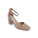 19V69 Italia Beige Artificial Leather Mid Heel Pumps - Zeiniez
