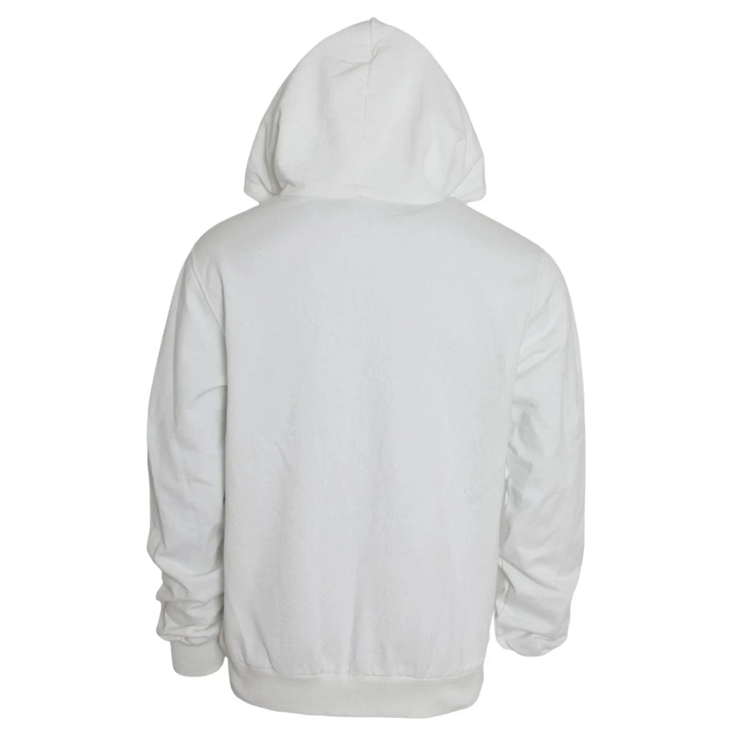 Dolce & Gabbana White Cotton Hooded Pullover Sweatshirt Men - Zeiniez