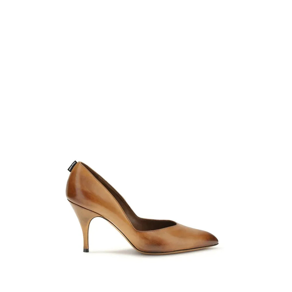 Miu Miu Beige Leather High Heel Pumps - Zeiniez