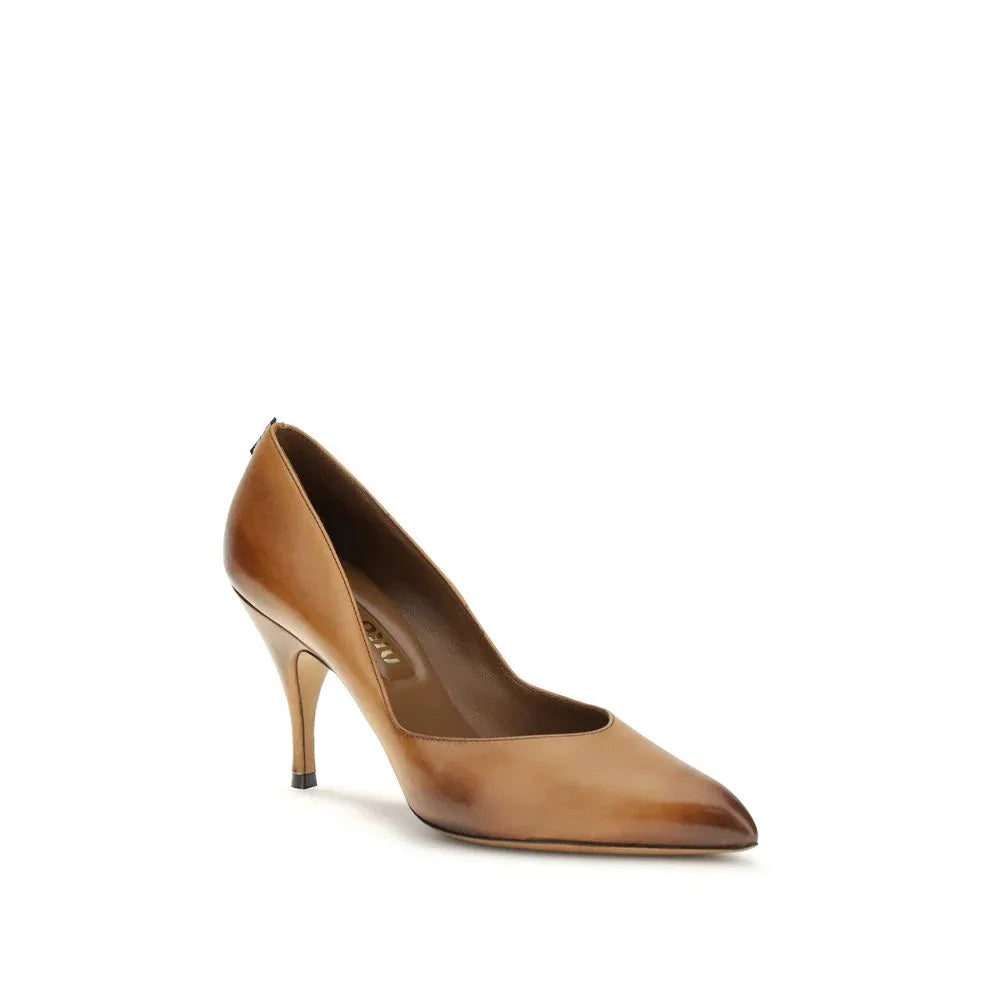 Miu Miu Beige Leather High Heel Pumps - Zeiniez