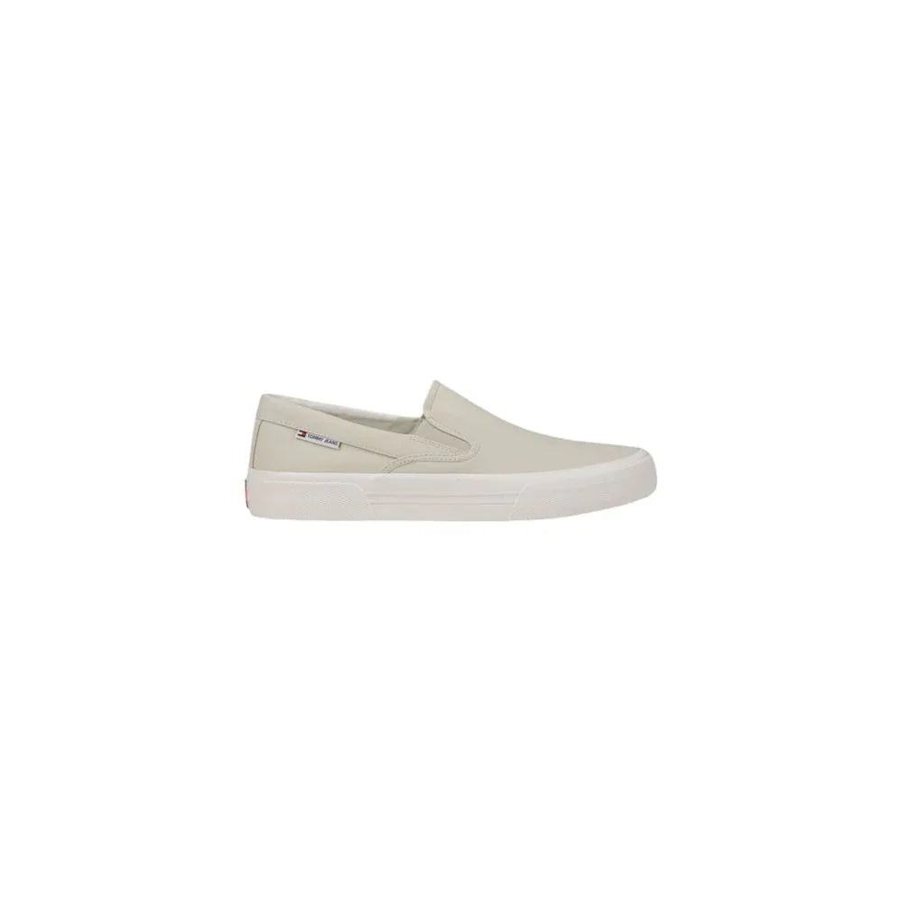 Tommy Hilfiger Jeans Beige Recycled Cotton Slip-On Loafers - Zeiniez