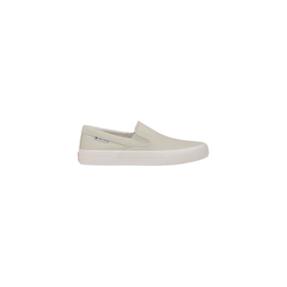 Tommy Hilfiger Jeans Beige Recycled Cotton Slip-On Loafers - Zeiniez