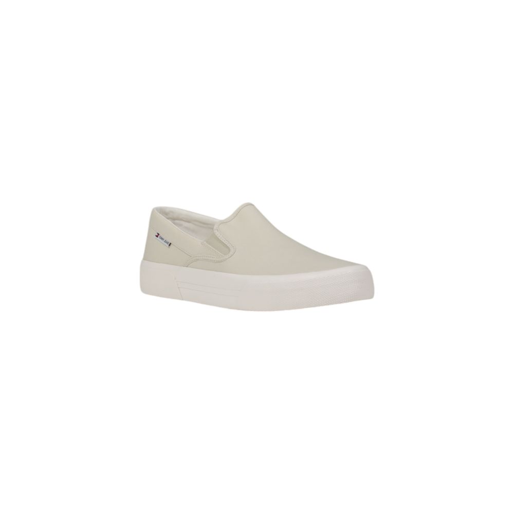 Tommy Hilfiger Jeans Beige Recycled Cotton Slip-On Loafers - Zeiniez