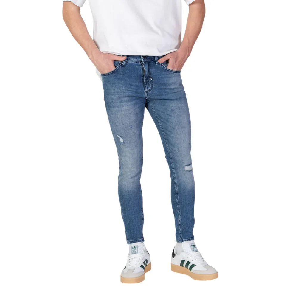 Antony Morato Blue Cotton Skinny Jeans - Zeiniez
