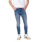 Antony Morato Blue Cotton Skinny Jeans - Zeiniez