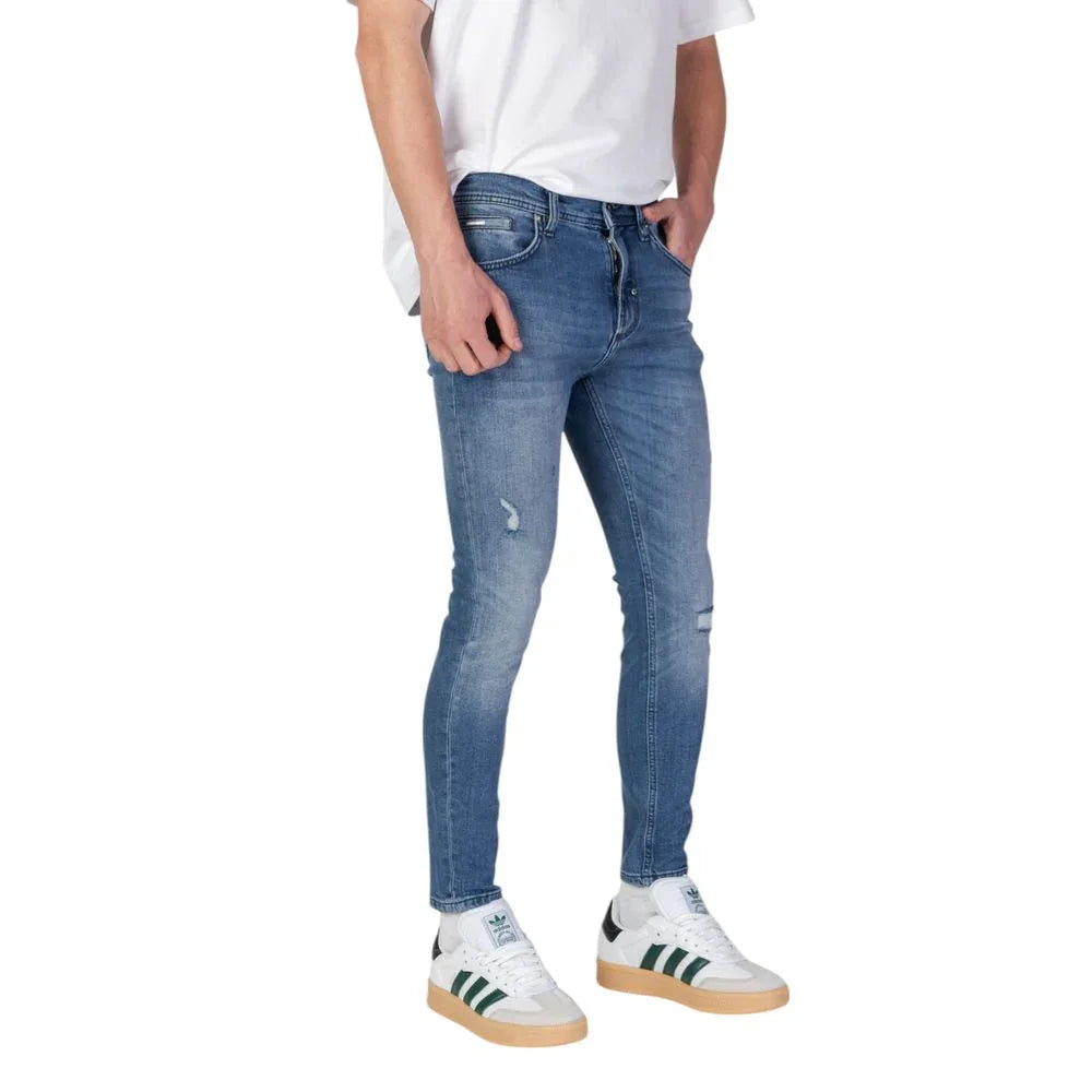 Antony Morato Blue Cotton Skinny Jeans - Zeiniez