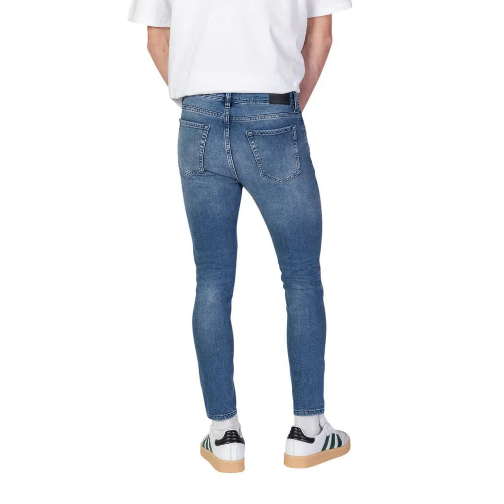 Antony Morato Blue Cotton Skinny Jeans - Zeiniez