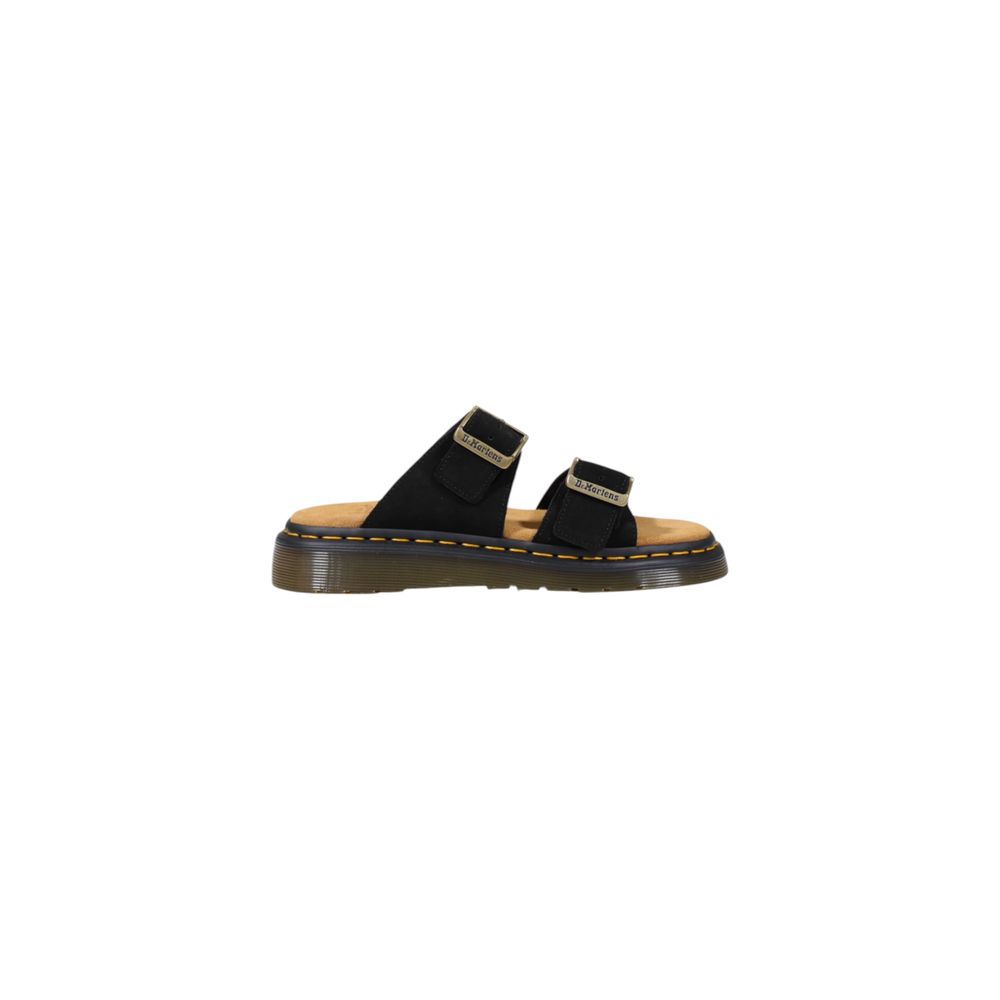 Dr. Martens Black Leather Flat Sandals - Zeiniez