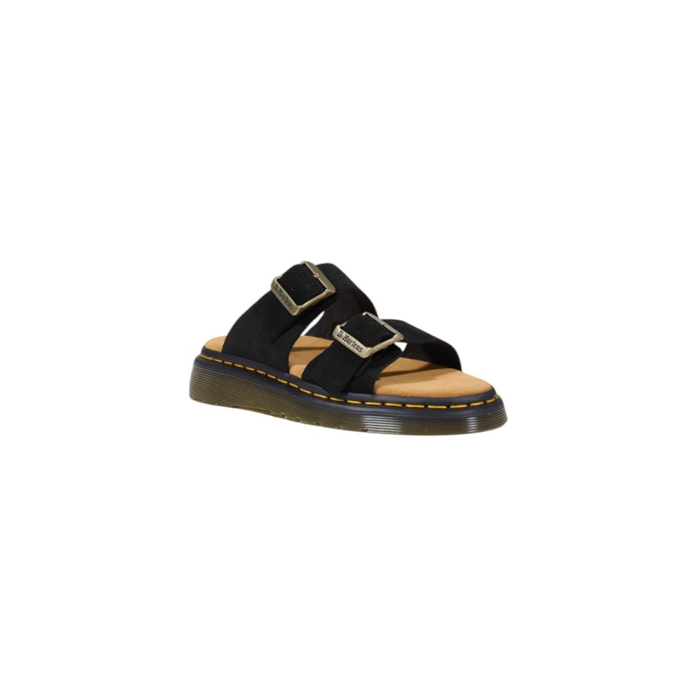 Dr. Martens Black Leather Flat Sandals - Zeiniez