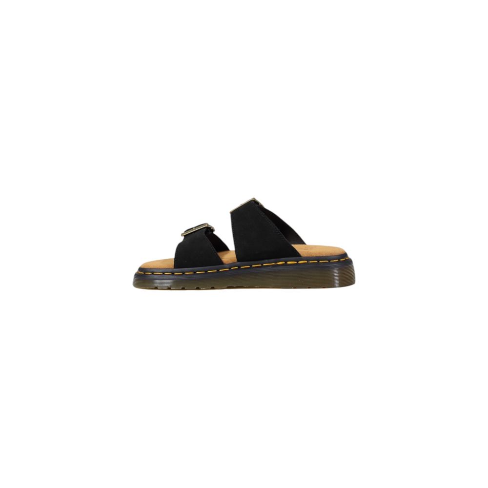 Dr. Martens Black Leather Flat Sandals - Zeiniez