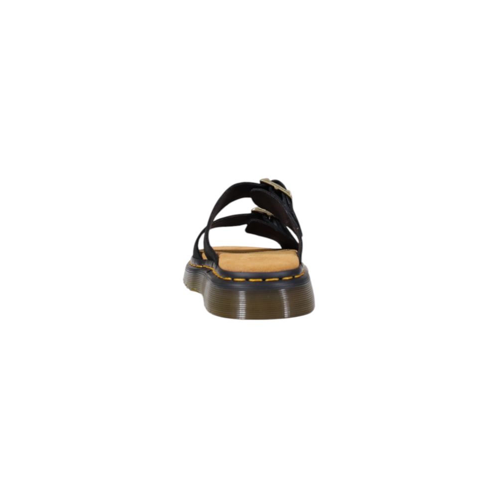 Dr. Martens Black Leather Flat Sandals - Zeiniez