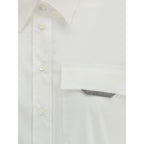 Brunello Cucinelli White Cotton Shirt