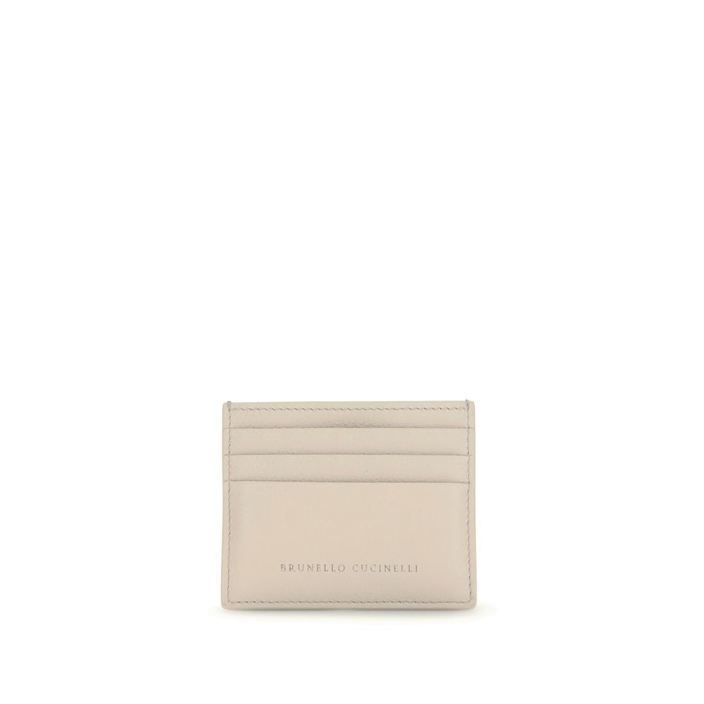 Brunello Cucinelli Beige Calf Leather Bos Taurus Wallet Brunello Cucinelli
